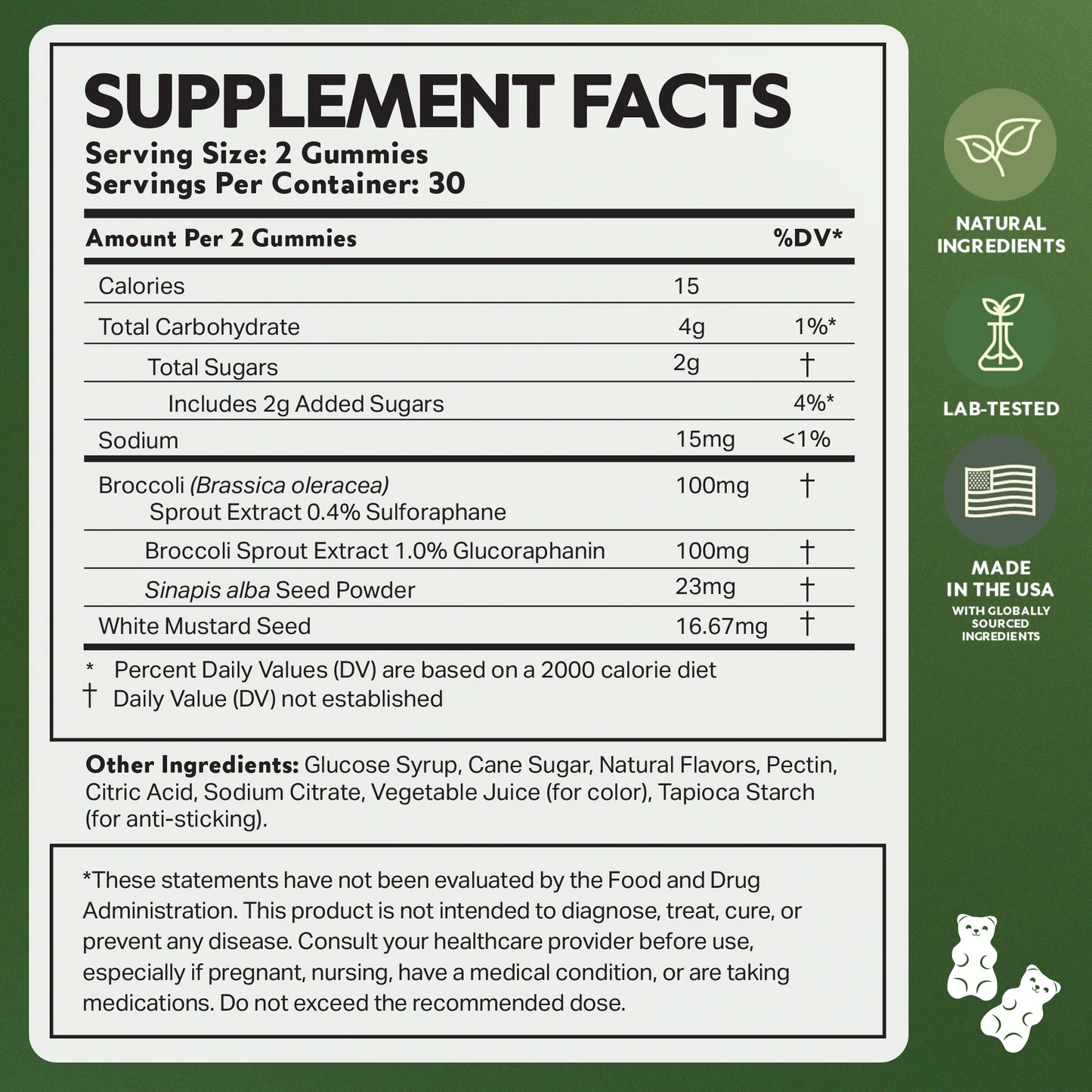 NeuroBrocc Sulforaphane Supplement Gummies
